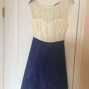 Mystic/Modcloth White/Blue Party Dress